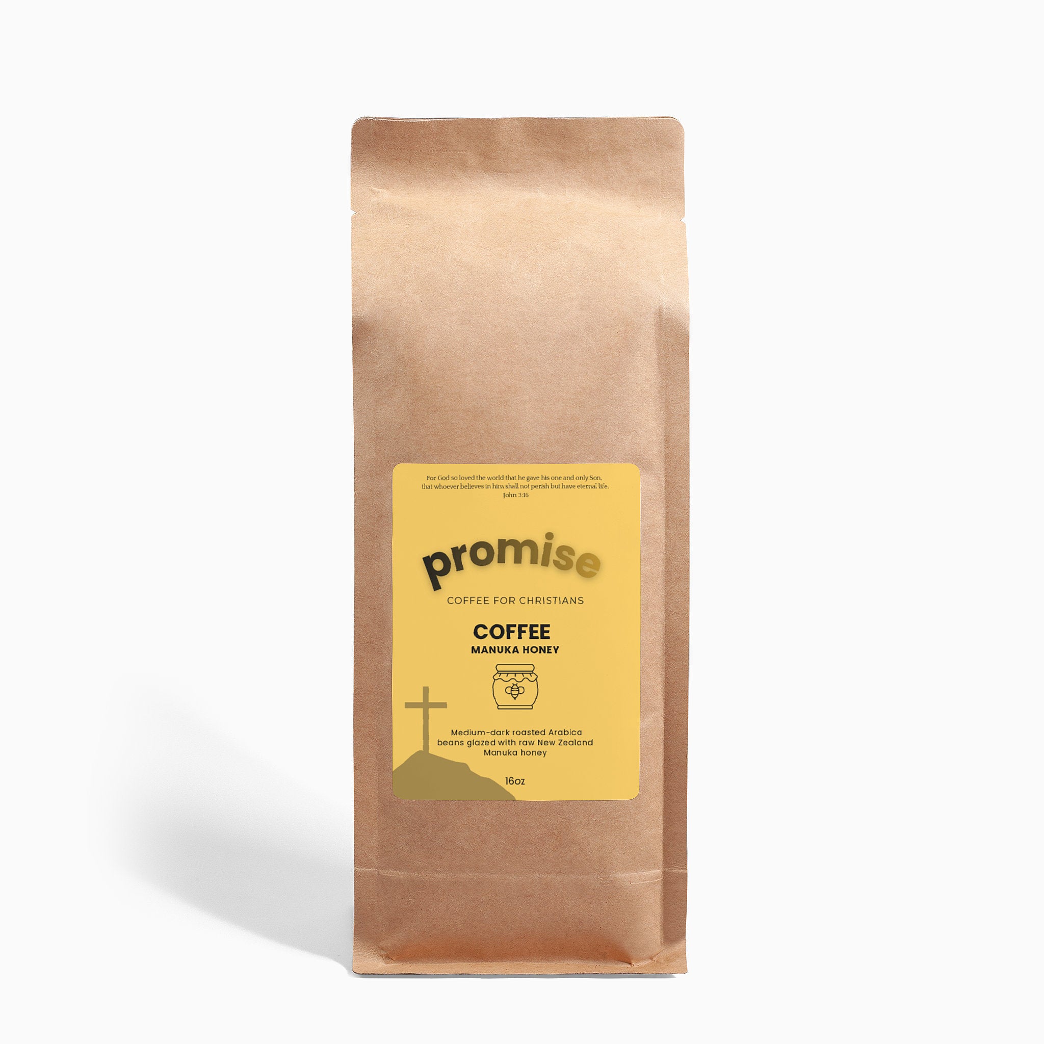 Promise Coffee Manuka Honey Roasted Coffee Beans - 16oz