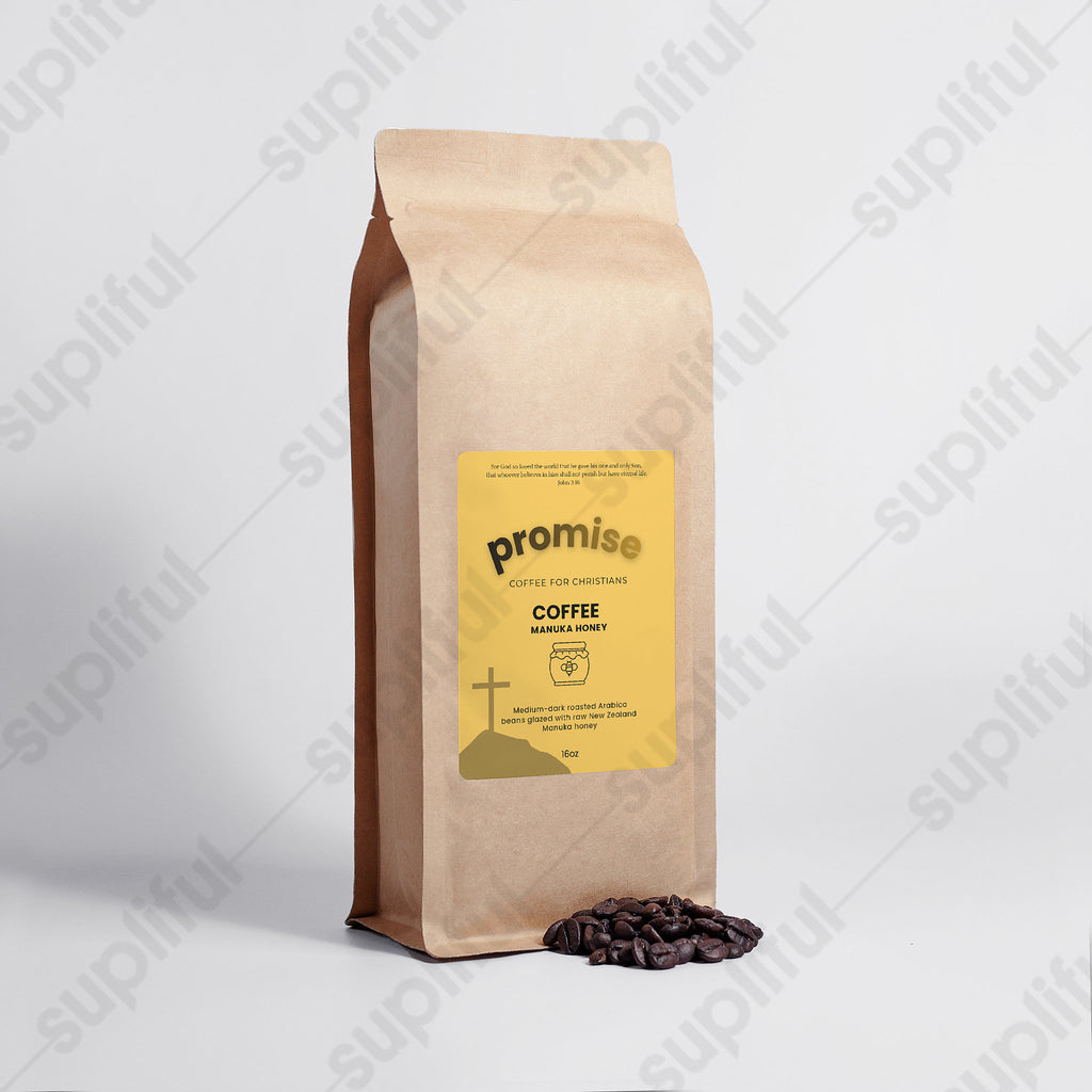 Promise Coffee Manuka Honey Roasted Coffee Beans - 16oz